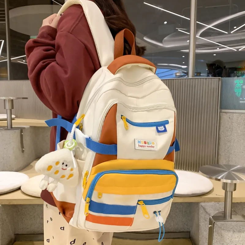KAMLUI Nylon Backpack Regular Women's Multicolor-3