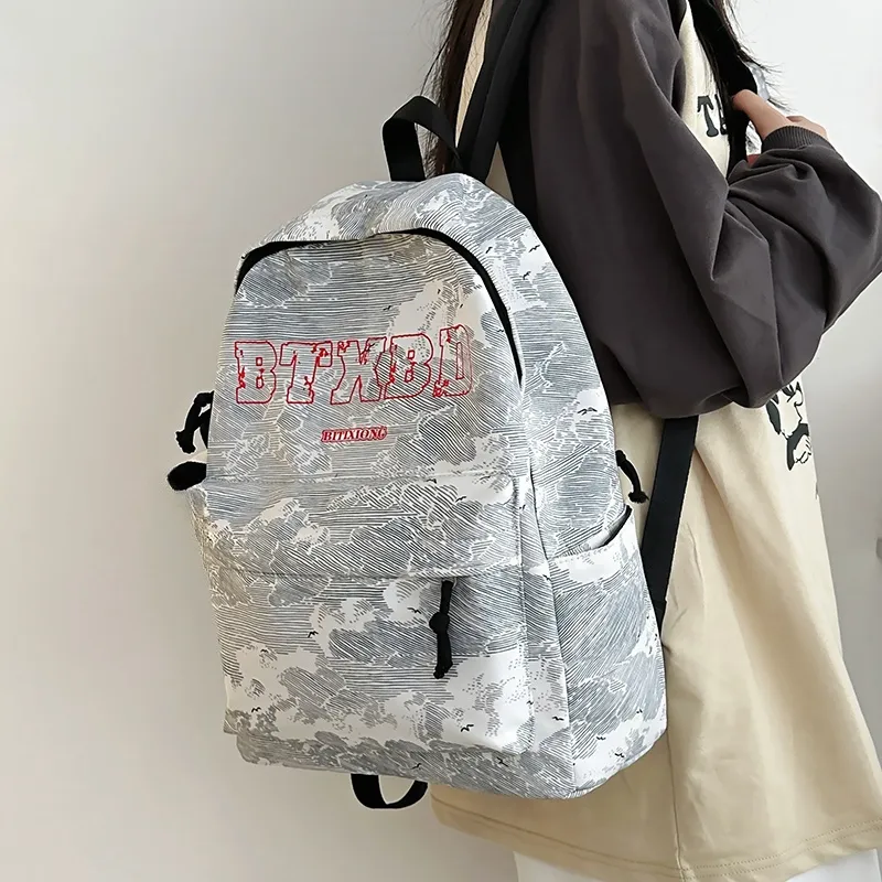 KAMLUI Nylon Backpack Regular Unisex Gray-2