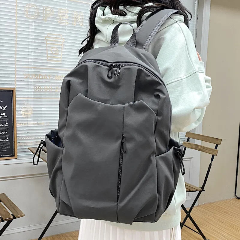 KAMLUI Nylon Backpack Regular Unisex White/Gray/Black/Red-9