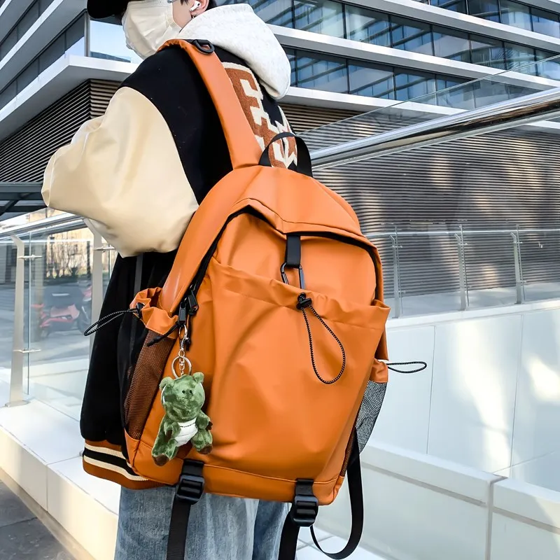 KAMLUI Membrana Dermalis Backpack Laptop Bag Unisex Gray/Black/Orange/Army Green-19