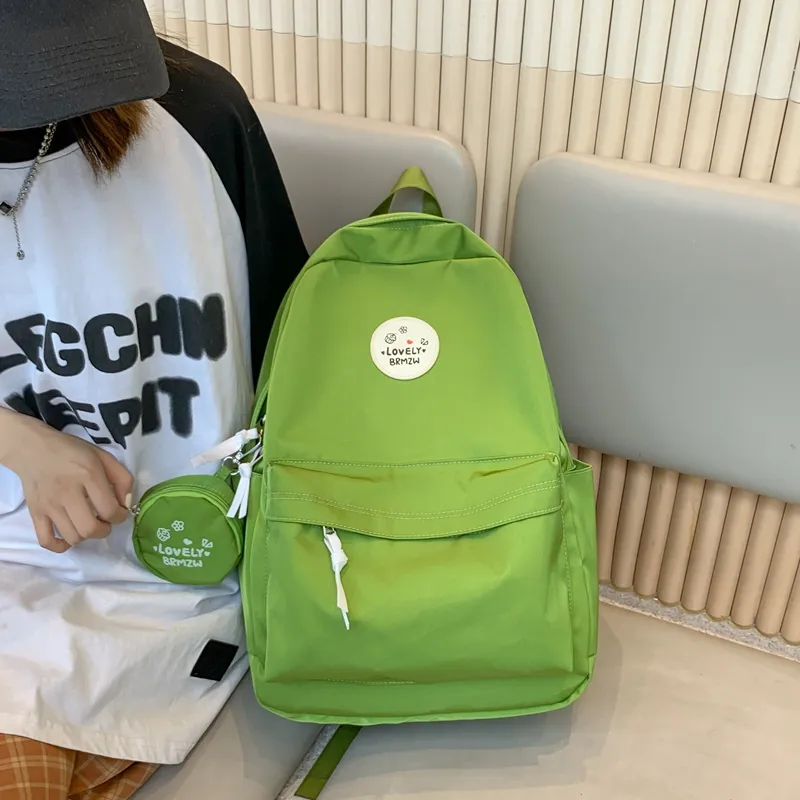 KAMLUI Nylon Backpack Regular Unisex White/Black/Ginger Yellow/Green/Dark Blue/Red-14