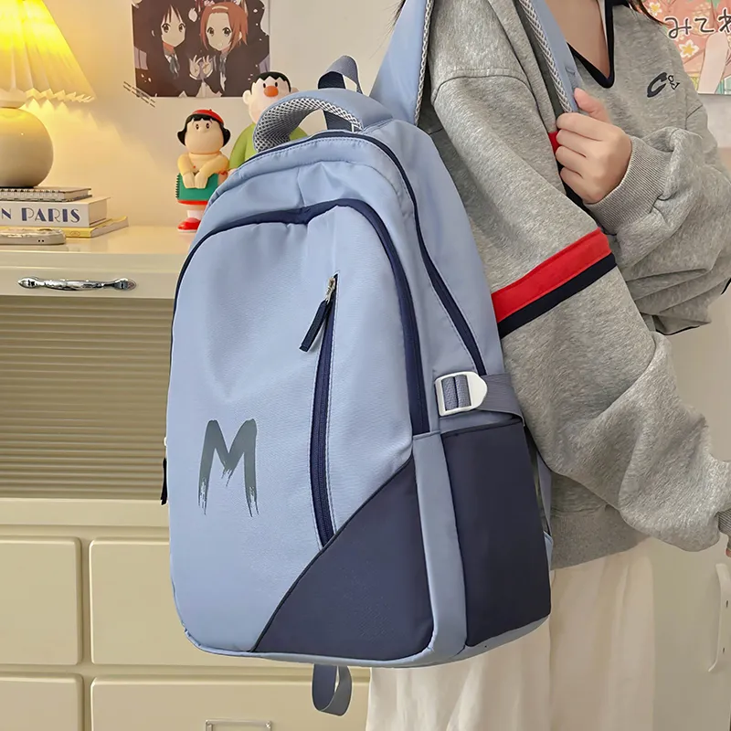 KAMLUI Polyester Backpack Regular Unisex Black/Jasper/Light Blue-17