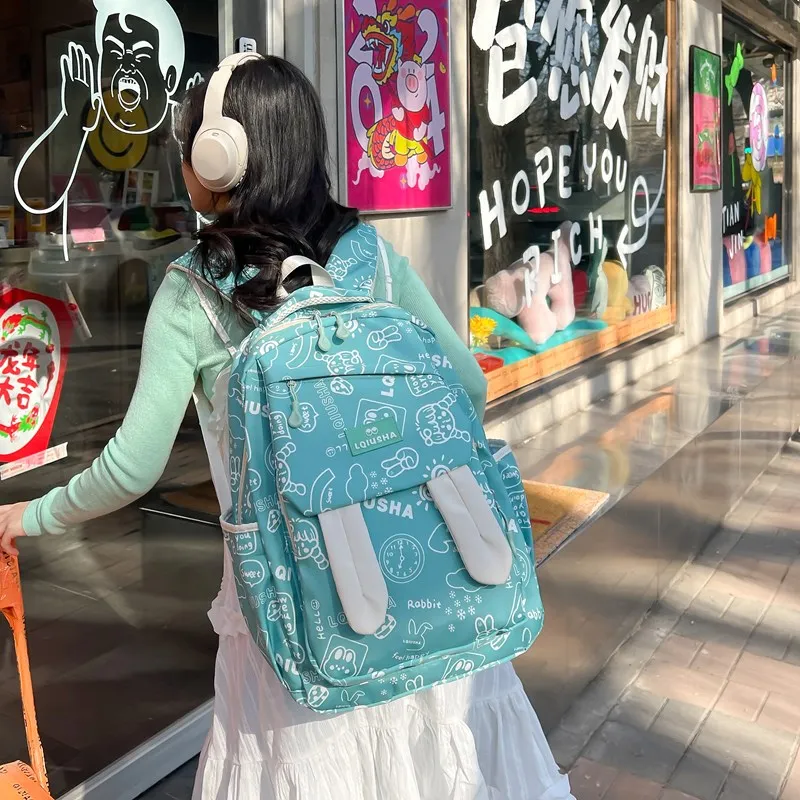 KAMLUI Nylon Backpack Unisex Multicolor-12