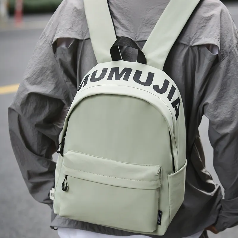 KAMLUI Nylon Fabric Backpacks Backpack Regular Unisex Green/Ecru/Black/Dark Brown/Purple-5