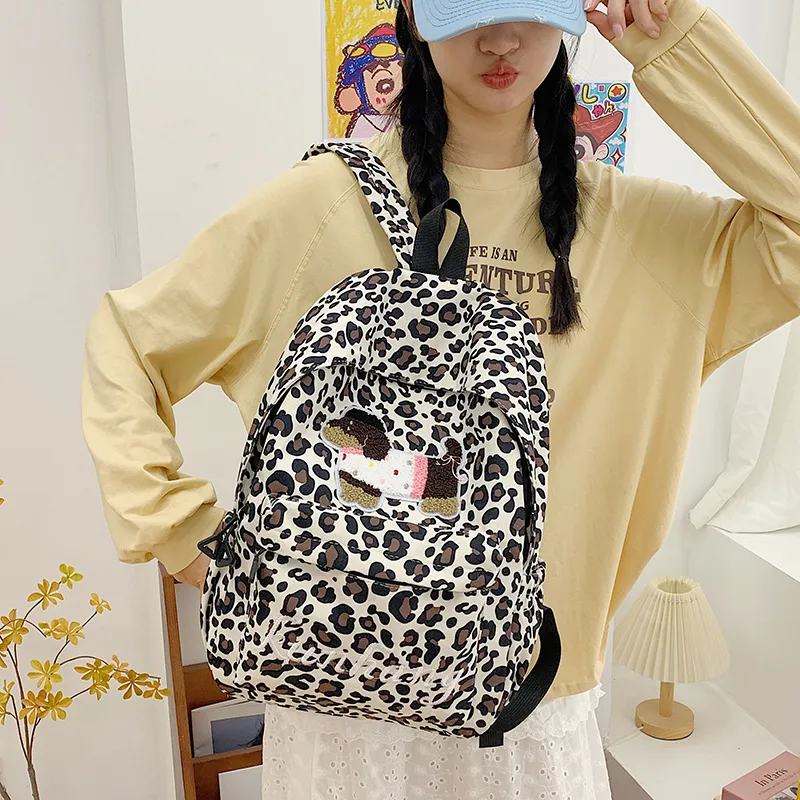 KAMLUI Nylon Backpack Unisex White/Black/Green/Brown-3