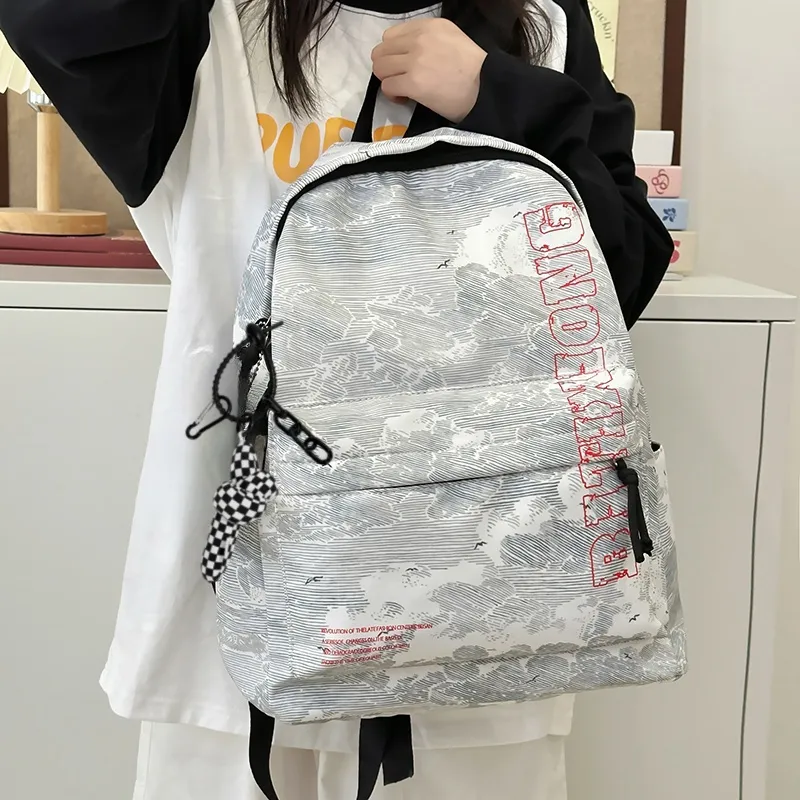 KAMLUI Nylon Backpack Regular Unisex Gray-8