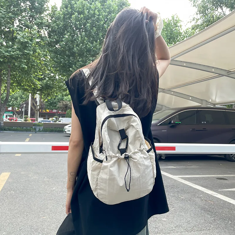 KAMLUI Washed Cloth Backpack Small Size Unisex Multicolor-3