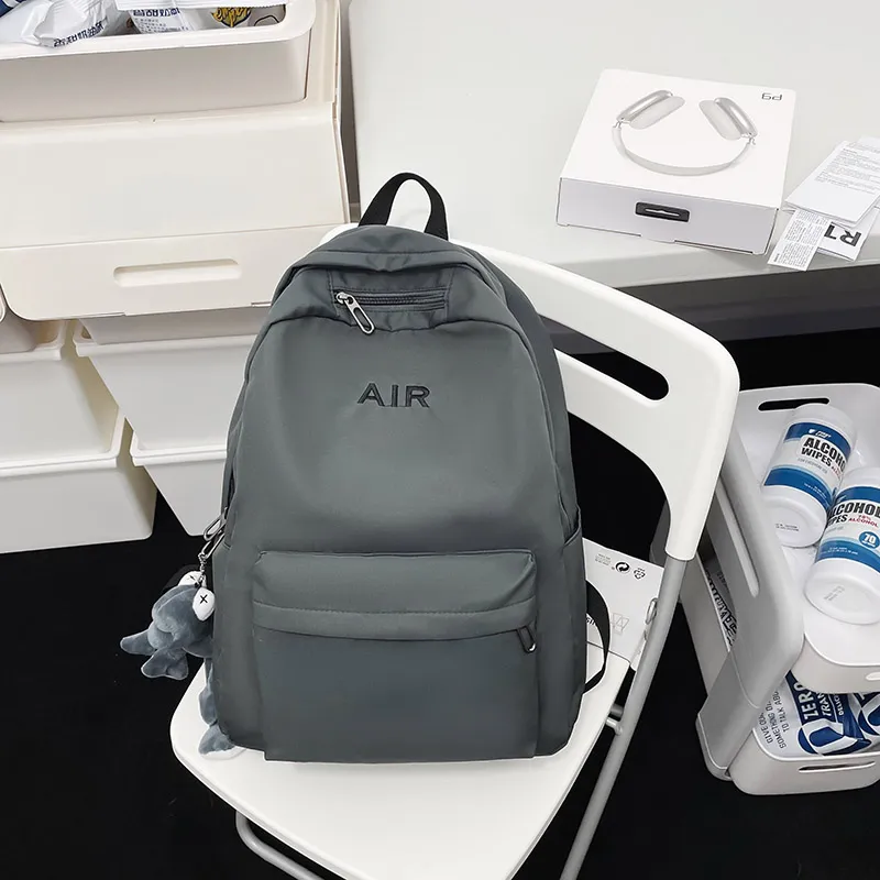 KAMLUI Nylon Backpack Regular Unisex White/Gray/Black/Red-11