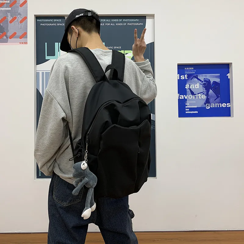 KAMLUI Nylon Backpack Unisex Ecru/Gray/Black/Burgundy-19