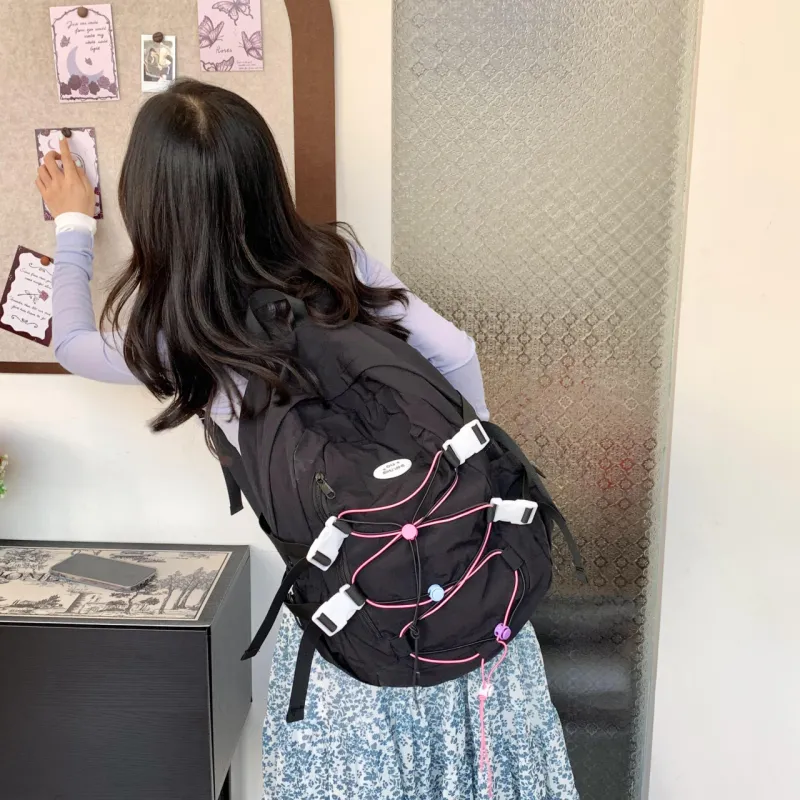 KAMLUI Nylon Fabric Backpacks Backpack Regular Unisex Multicolor-11