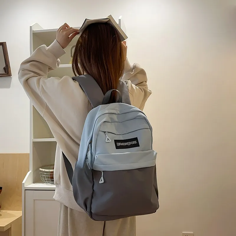 KAMLUI Nylon Backpack Regular Unisex Green & Khaki/Blue & Gray/Black & Brown-8