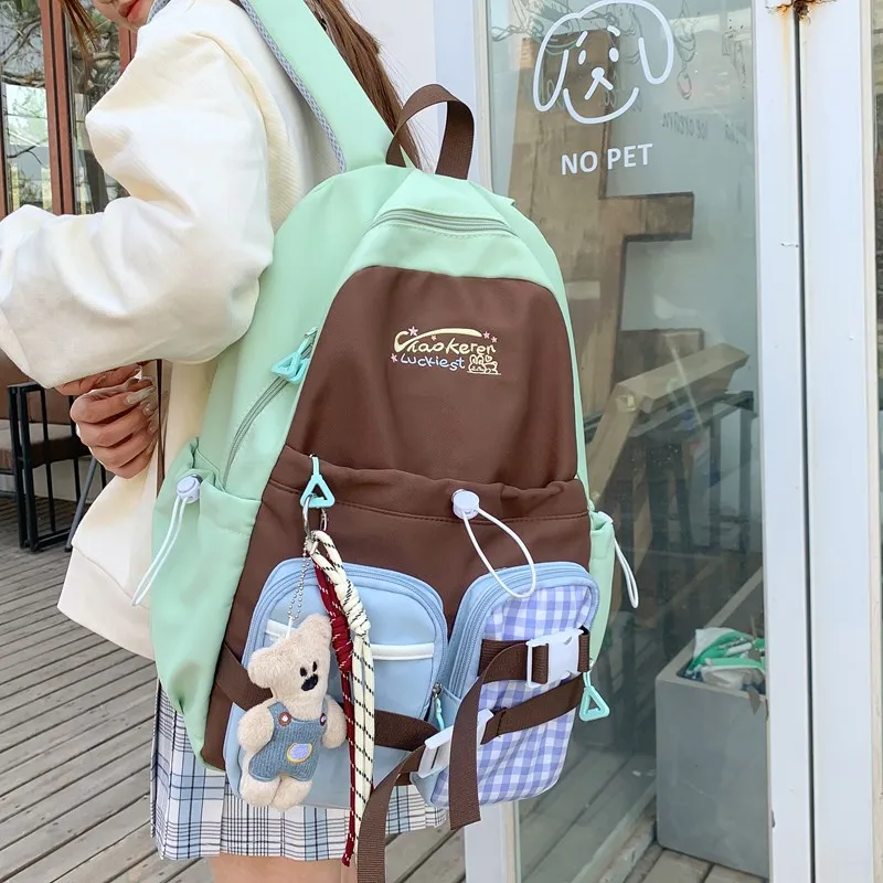 KAMLUI Composite Cloth Backpack Unisex Multicolor-19