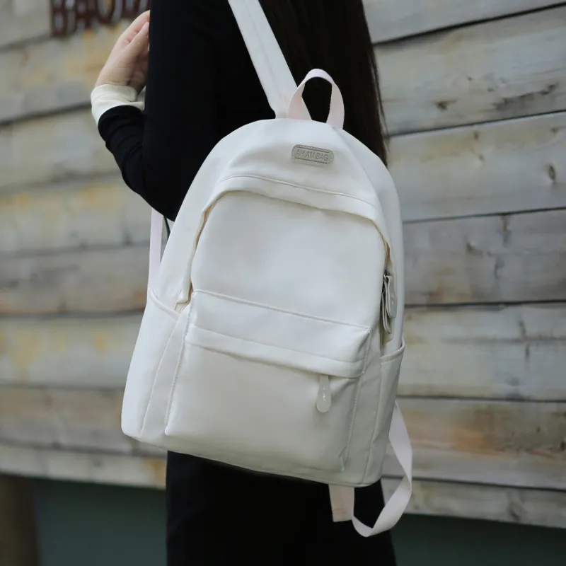 KAMLUI Nylon Backpack Unisex Black/White/Gray/Purple/Blue-1