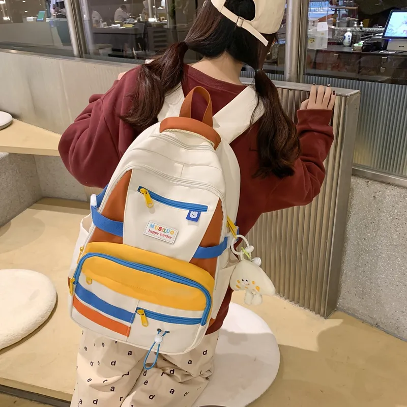 KAMLUI Nylon Backpack Regular Women's Multicolor-5