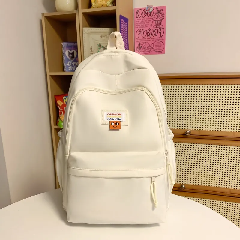 KAMLUI Nylon Backpacks Backpack Unisex Ecru/Black/Pink/Yellow/Blue-2