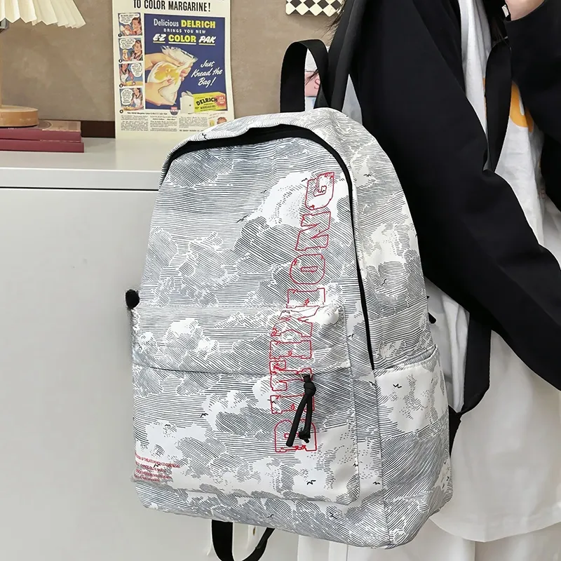 KAMLUI Nylon Backpack Regular Unisex Gray-7