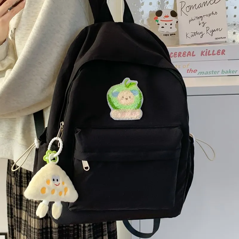 KAMLUI Nylon Backpack Unisex Beige Yellow/Black/Green/Blue/Pink-22