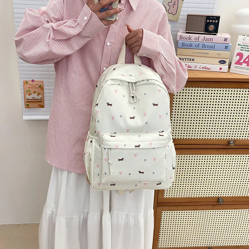 KAMLUI Nylon Backpack Regular Women's White-1