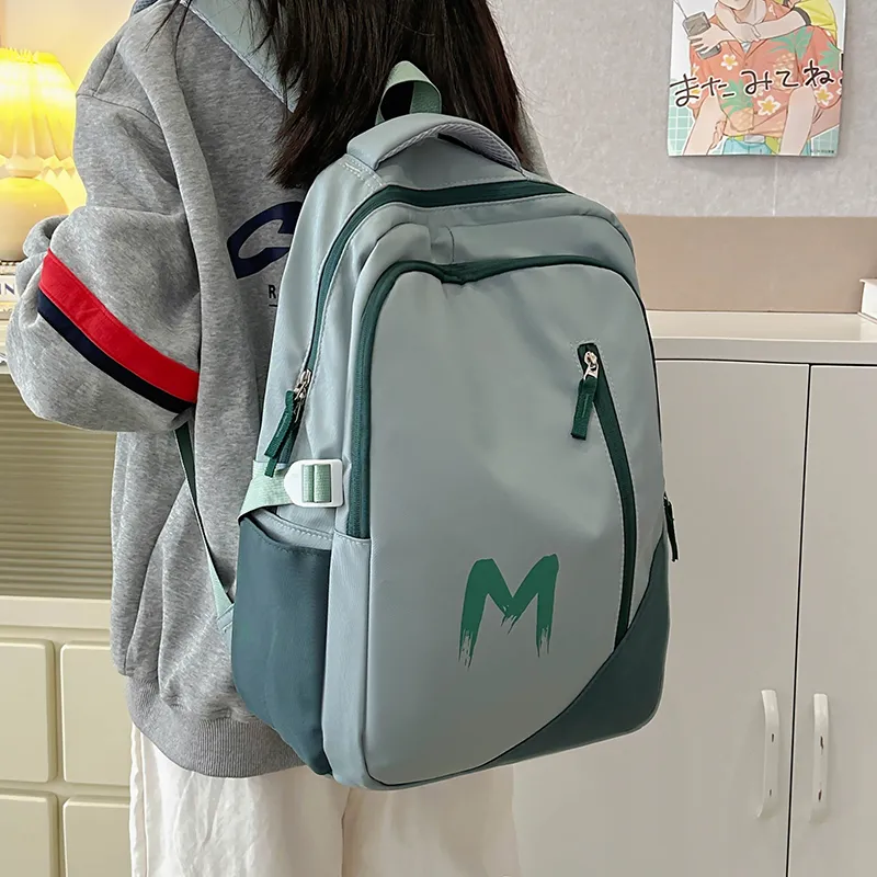 KAMLUI Polyester Backpack Regular Unisex Black/Jasper/Light Blue-13
