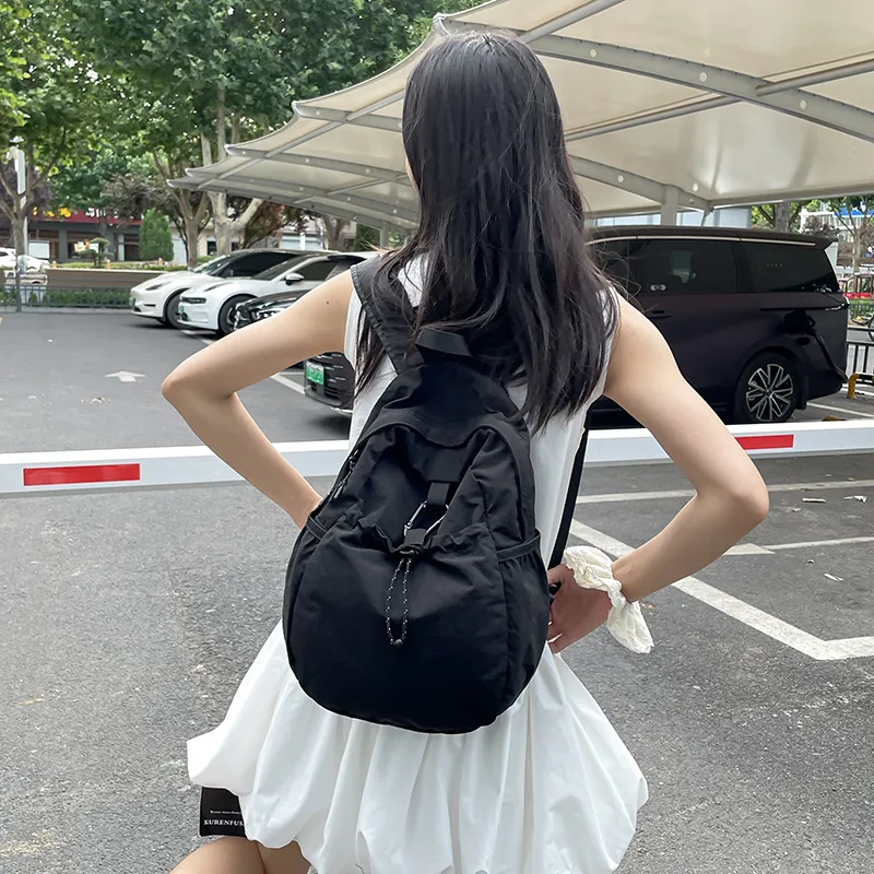 KAMLUI Washed Cloth Backpack Small Size Unisex Multicolor-20