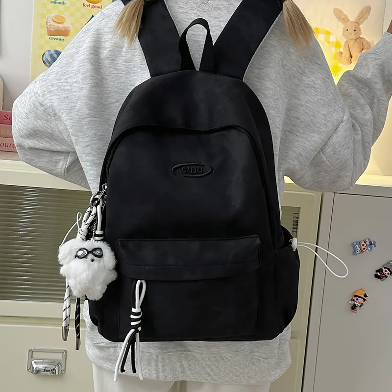 KAMLUI Nylon Backpack Regular Unisex Ecru/Black/Burgundy/Green-9