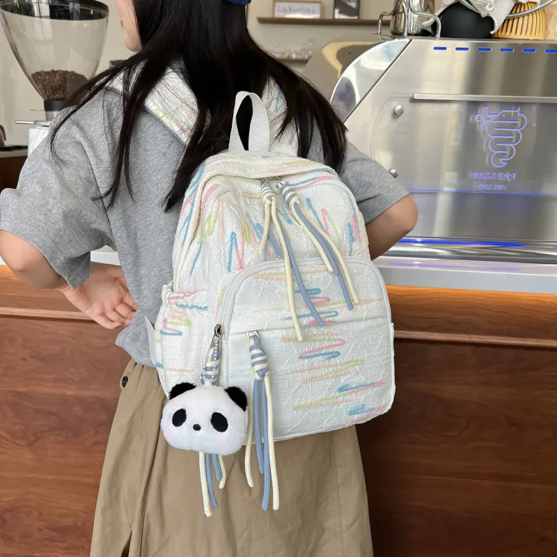 KAMLUI Nylon Fabric Backpacks Backpack Small Size Unisex Multicolor-2