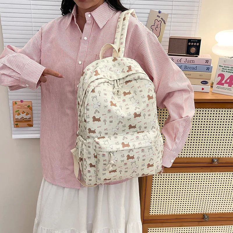 KAMLUI Nylon Backpack Regular Women's White-8