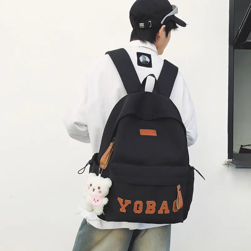 KAMLUI Nylon Backpack Regular Unisex White/Gray/Black/Burgundy/Khaki-15