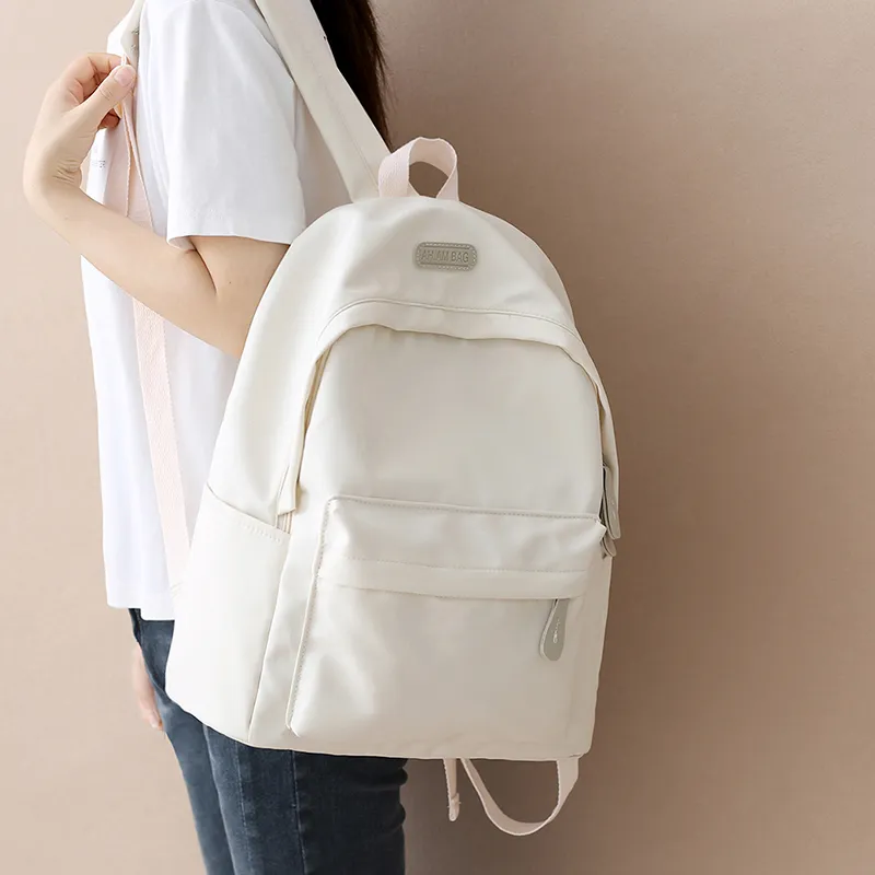 KAMLUI Nylon Backpack Unisex Black/White/Gray/Purple/Blue-6