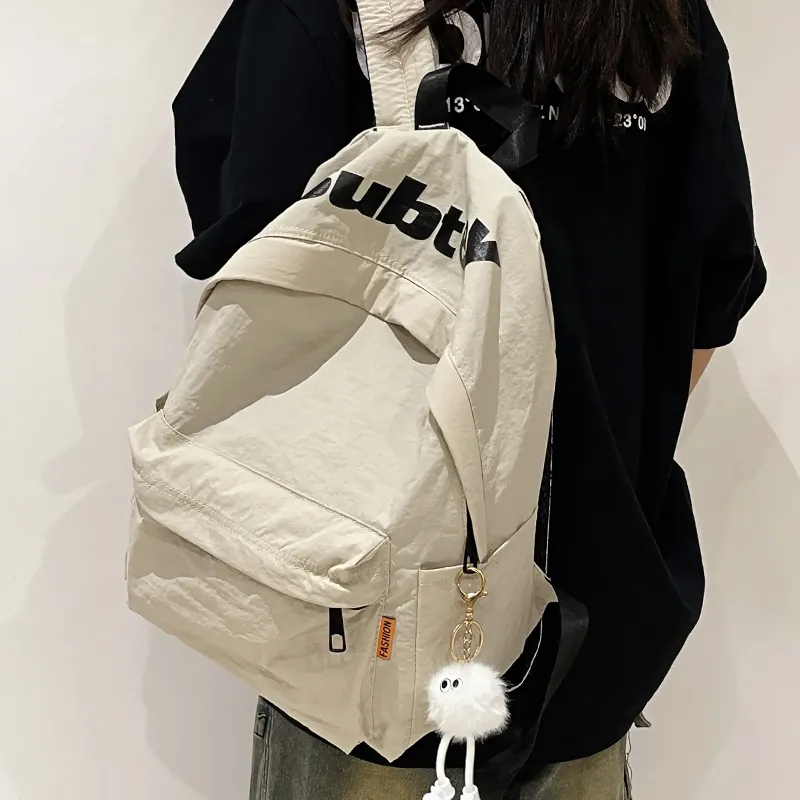 KAMLUI Nylon Fabric Backpacks Backpack Regular Unisex Black-6