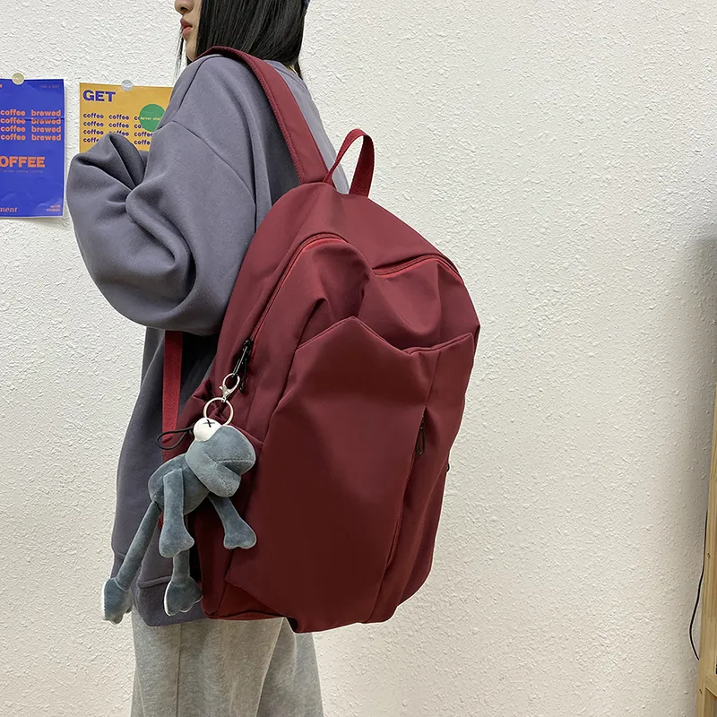 KAMLUI Nylon Backpack Unisex Ecru/Gray/Black/Burgundy-26