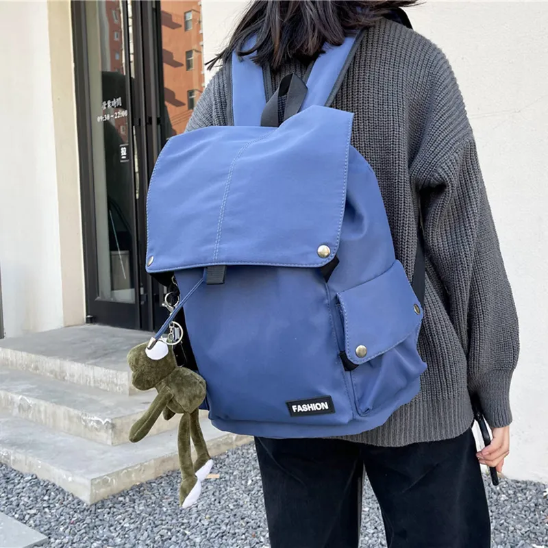 KAMLUI Oxford Backpacks Backpack Regular Unisex Gray/Black/Blue-17