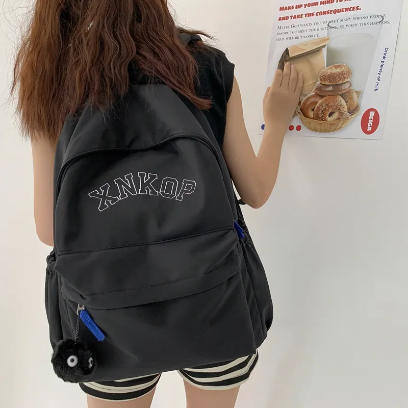 KAMLUI Nylon Backpack Unisex White/Black/Khaki/Blue-10