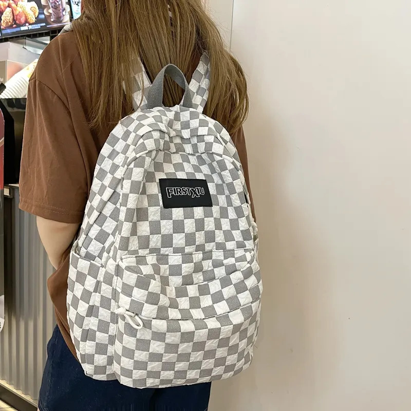 KAMLUI Nylon Backpack Unisex Blue/White/Green/Black-15