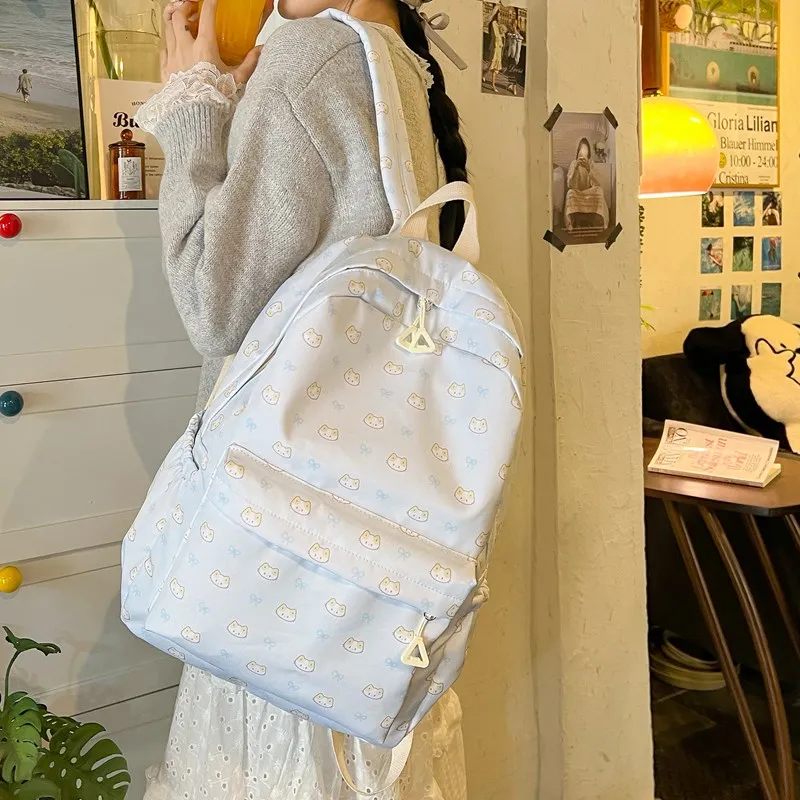 KAMLUI Nylon Backpack Regular Unisex Blue/White-5