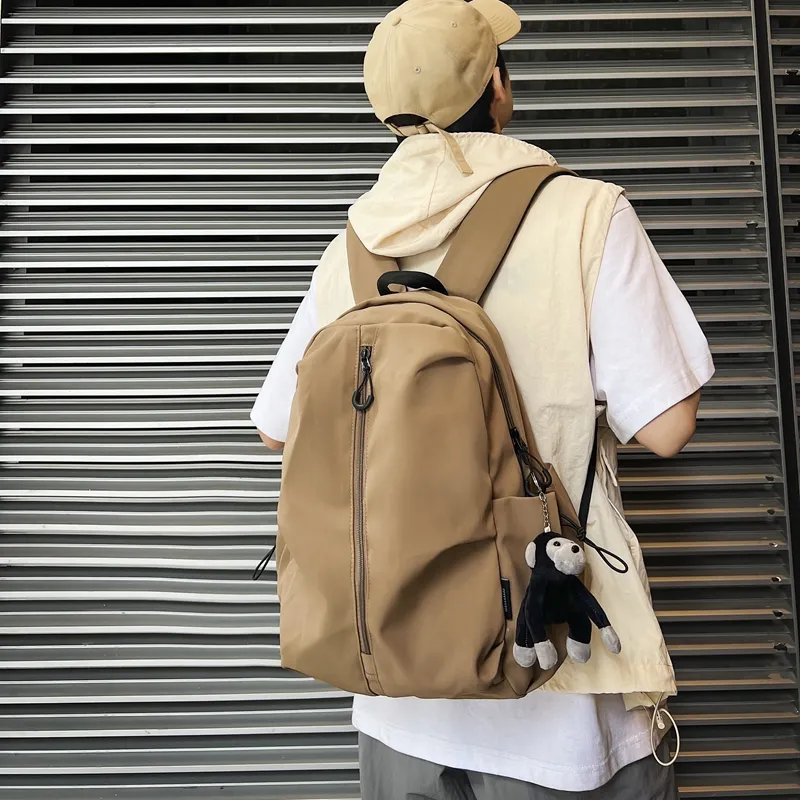 KAMLUI Nylon Backpack Regular Unisex Ecru/Black/Burgundy/Khaki-27