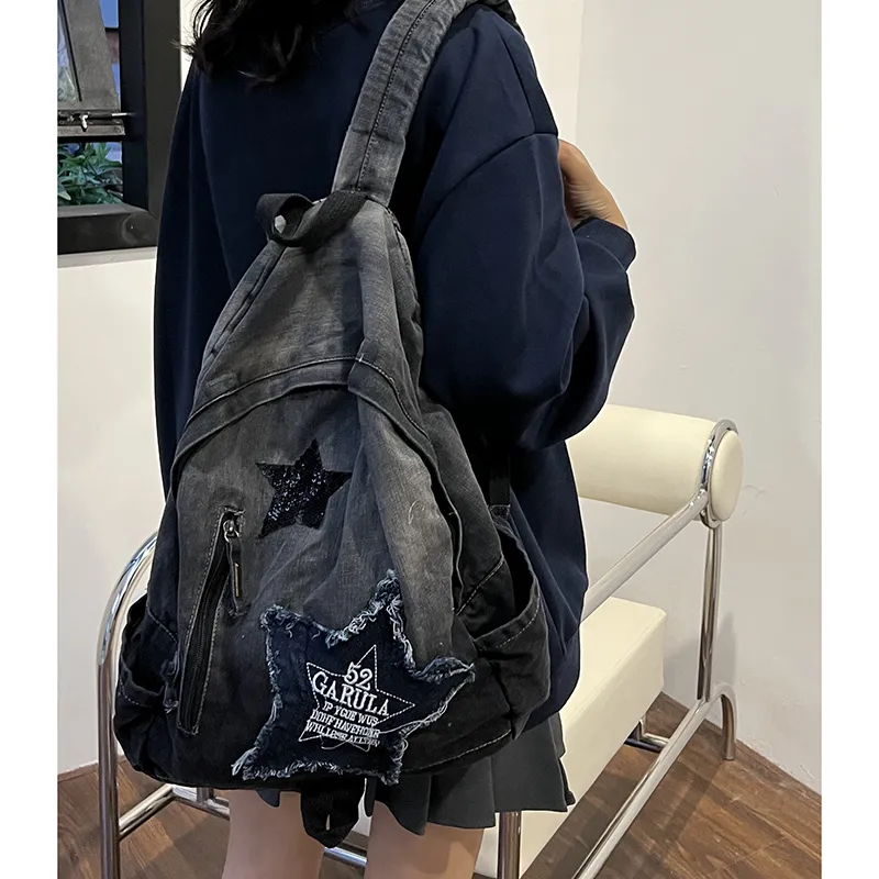 KAMLUI Denim Backpack Regular Unisex Multicolor-37
