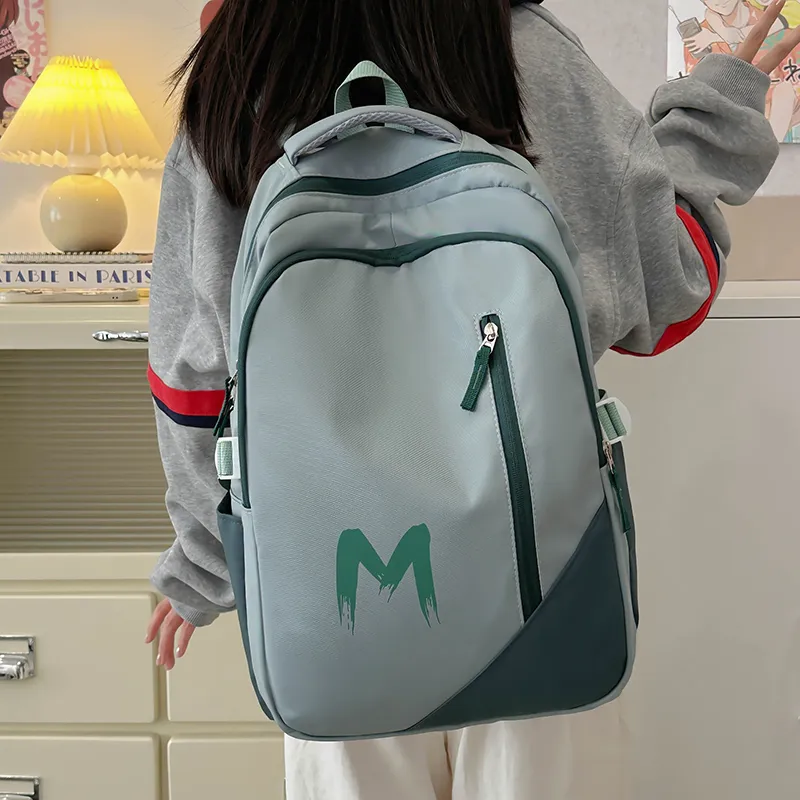 KAMLUI Polyester Backpack Regular Unisex Black/Jasper/Light Blue-12