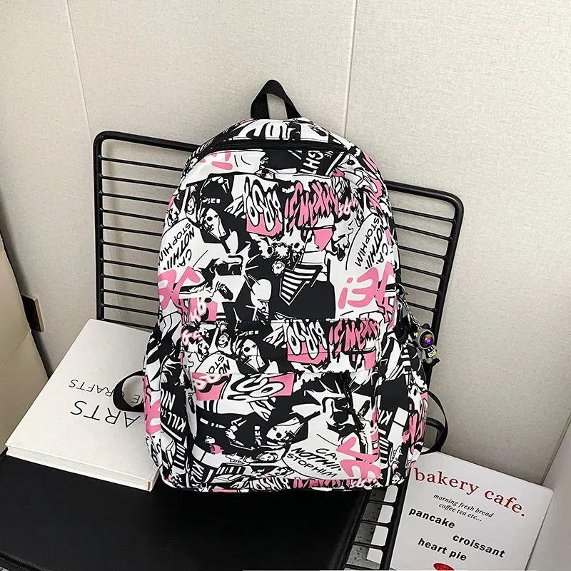 KAMLUI Nylon Backpack Regular Unisex Navy Blue/Gray/Green/Blue/Pink-23