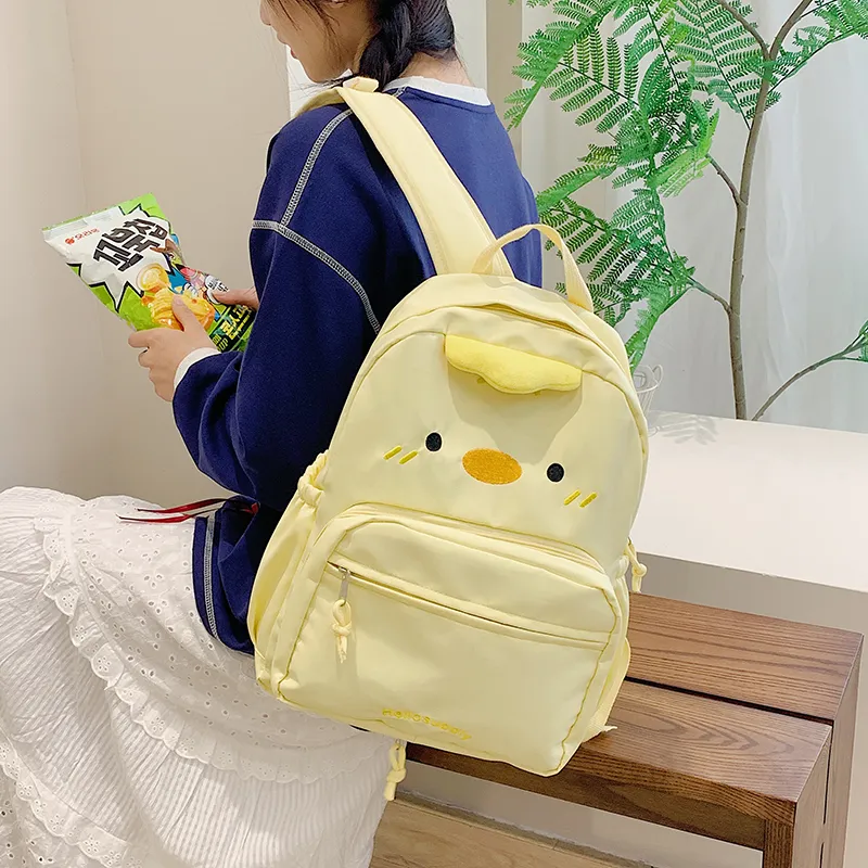 KAMLUI Nylon Fabric Backpack Women's Black/Yellow-13