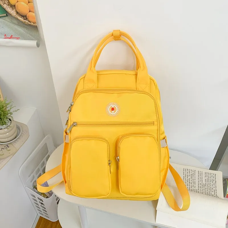 KAMLUI Oxford Backpacks Backpack Unisex White/Black/Purple/Yellow/Sky Blue/Lake Blue-18