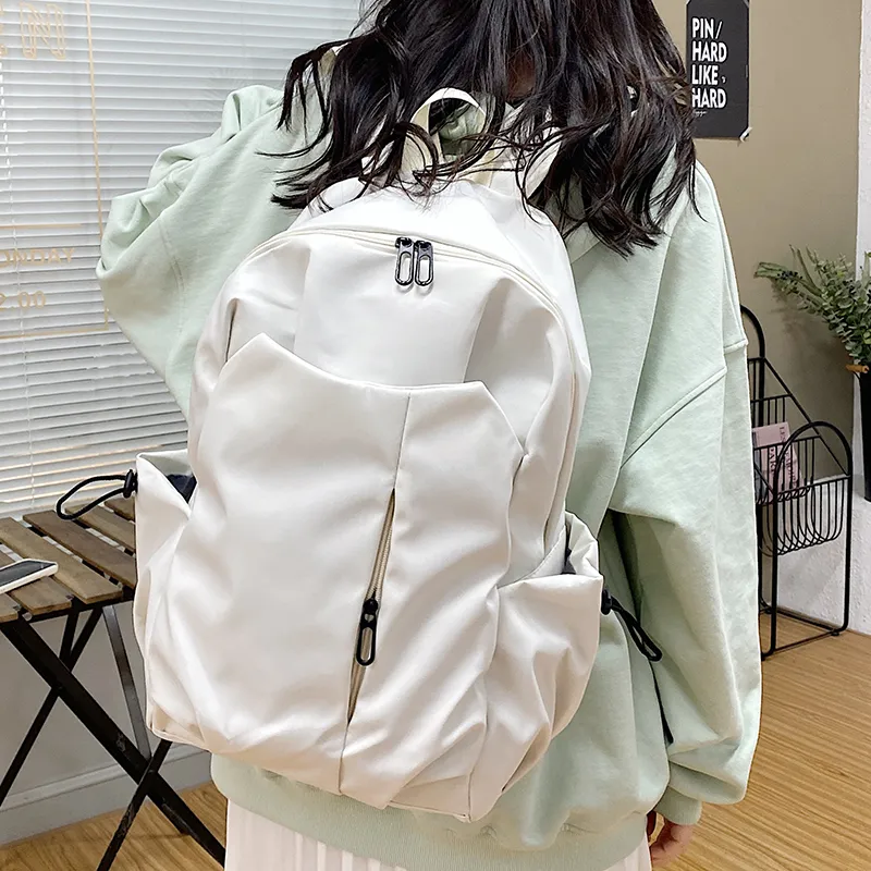 KAMLUI Nylon Backpack Regular Unisex White/Gray/Black/Red-5