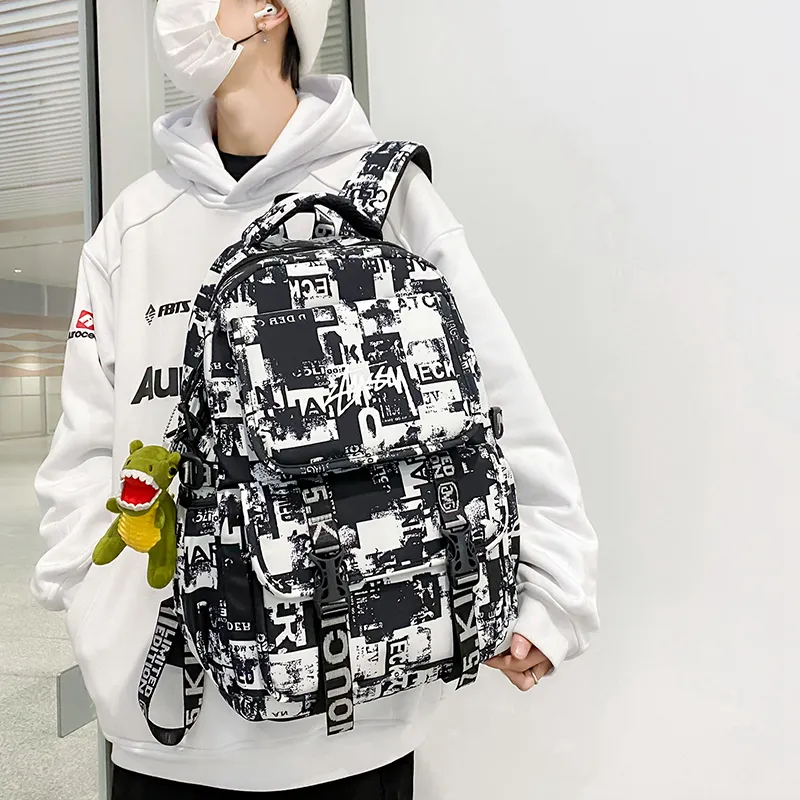 KAMLUI Nylon Backpack Regular Unisex Multicolor-12