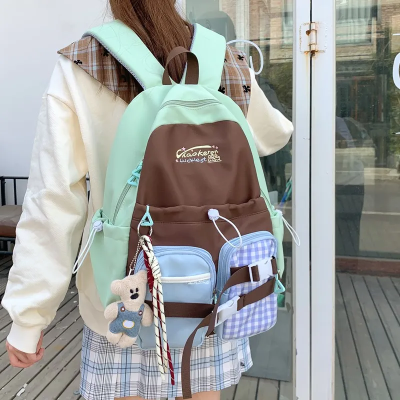 KAMLUI Composite Cloth Backpack Unisex Multicolor-17