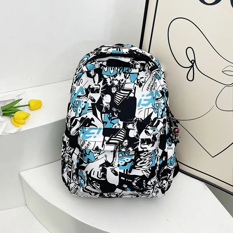 KAMLUI Nylon Backpack Regular Unisex Navy Blue/Gray/Green/Blue/Pink-11