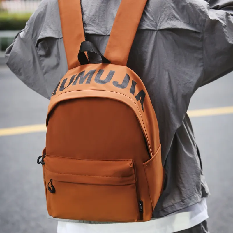KAMLUI Nylon Fabric Backpacks Backpack Regular Unisex Green/Ecru/Black/Dark Brown/Purple-18