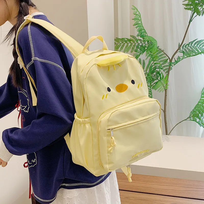 KAMLUI Nylon Fabric Backpack Women's Black/Yellow-11