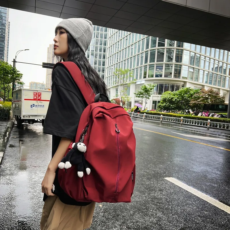 KAMLUI Nylon Backpack Regular Unisex Ecru/Black/Burgundy/Khaki-15