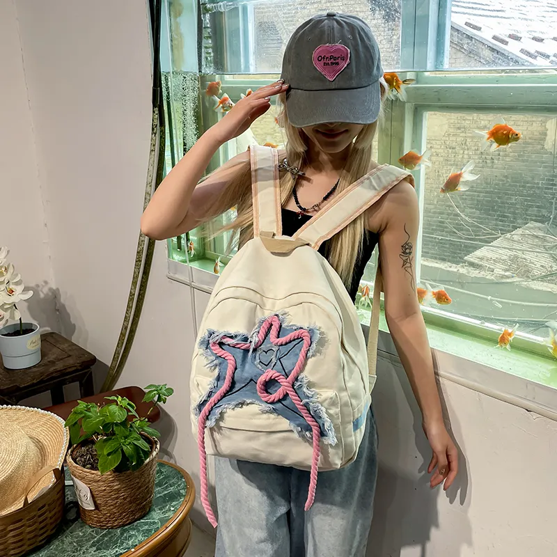 KAMLUI Canvas Backpack Regular Women's Ivory-6