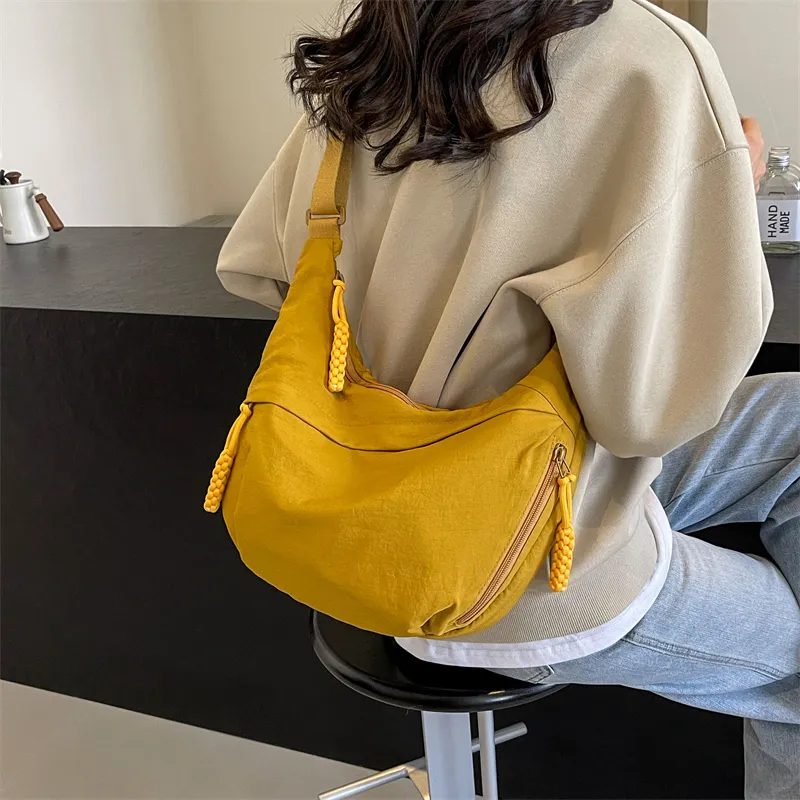 PULUWIRR Nylon Shoulder Bag, Crossbody Bag Regular Unisex Multicolor-48